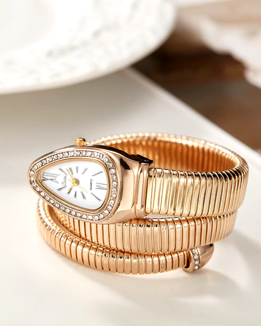 Armbanduhr mit Schlangenmuster – Eleganz neu definiert