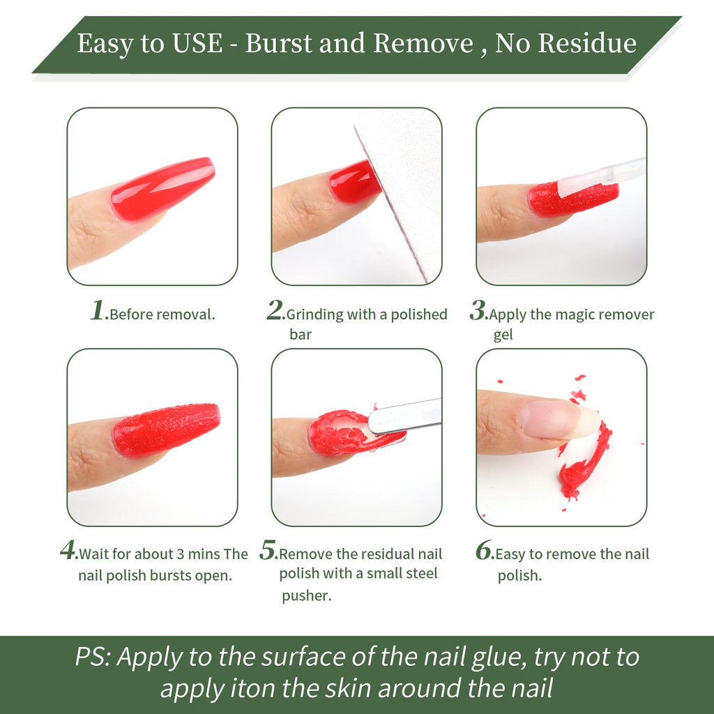 Magic Gel Remover Fast, Gentle & Effortless Gel Polish Removal