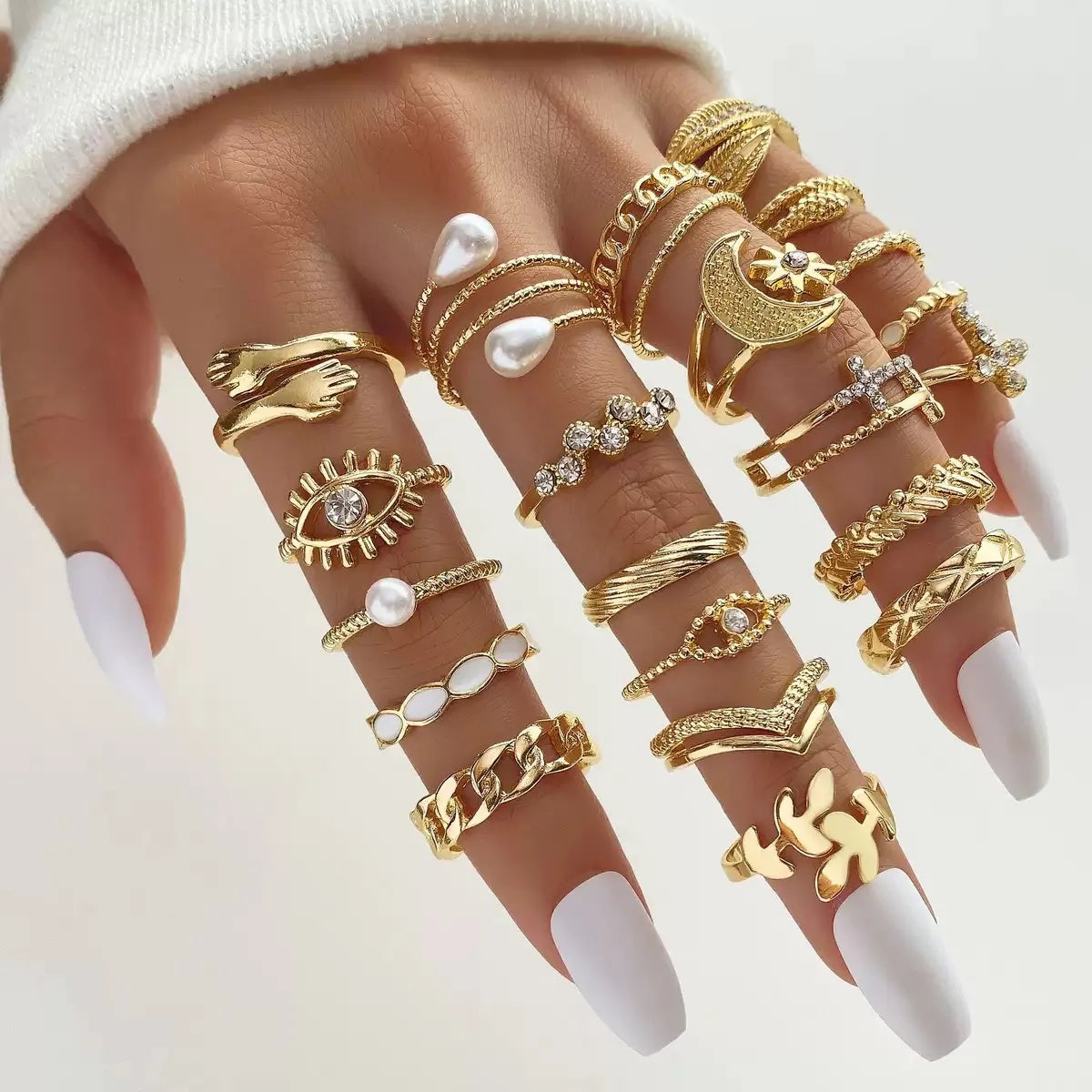 Trendy 22-piece ring set