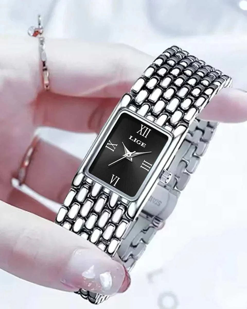 Women’s watch - Black Square Bracelet Watch Dial Shape | Novaïa