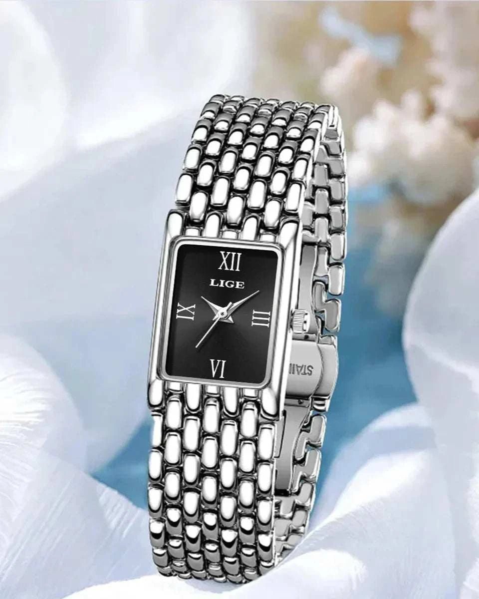 Women’s watch - Black Square Bracelet Watch Dial Shape | Novaïa