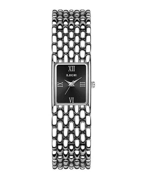Women’s watch - Black Square Bracelet Watch Dial Shape | Novaïa